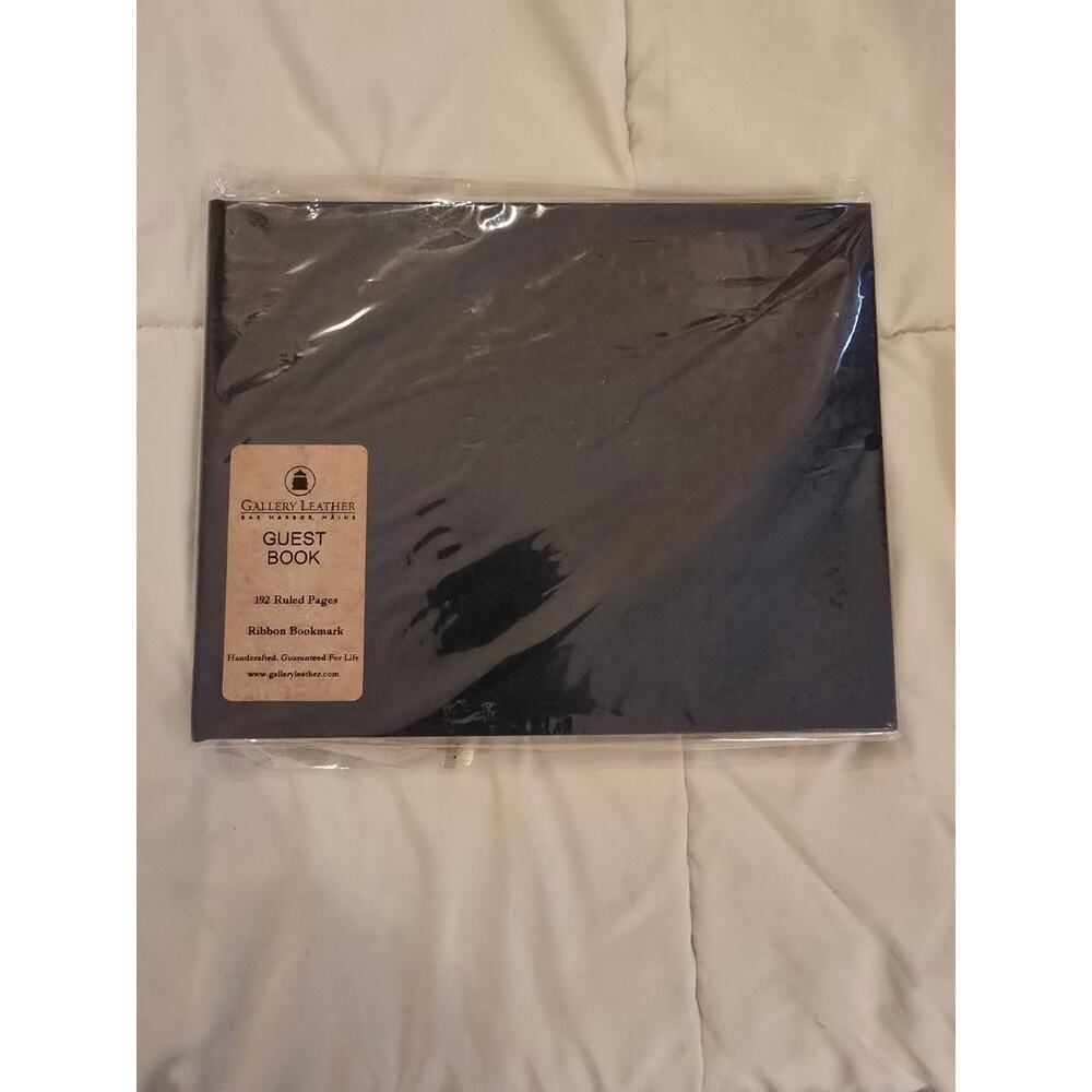 Gallery Leather | Maine | Guest Book Freeport | Navy Blue